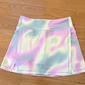 Athleta Girls Pastel Tie-Dye Skort — Pink, Blue, Yellow
